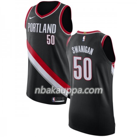 Portland Trail Blazers Caleb Swanigan 50 Nike 2017-18 Musta Pelipaidat Swingman - Miesten